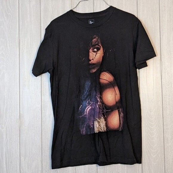 Camila Cabeilo Black Double Sided Graphic Tee The Thread Shop EUC SZ M - Picture 5 of 5